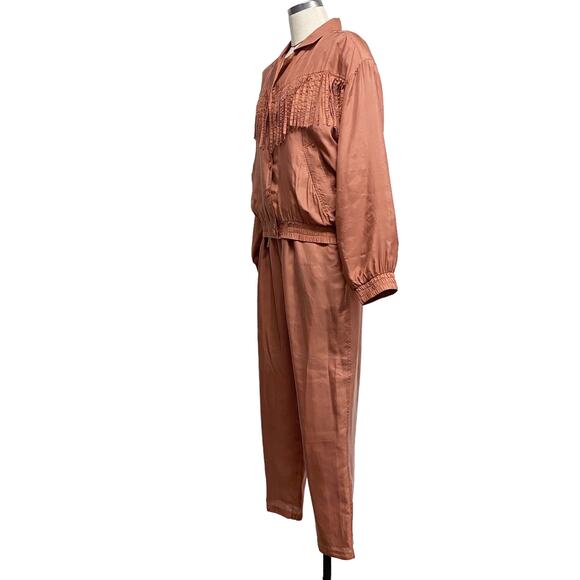 Vintage Malcolm Flowers Womens Size M Silk Fringe Tracksuit - Picture 7 of 12